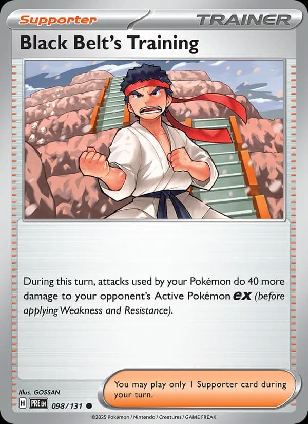 Black Belt's Training card in English