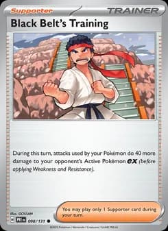 Black Belt's Training card in English