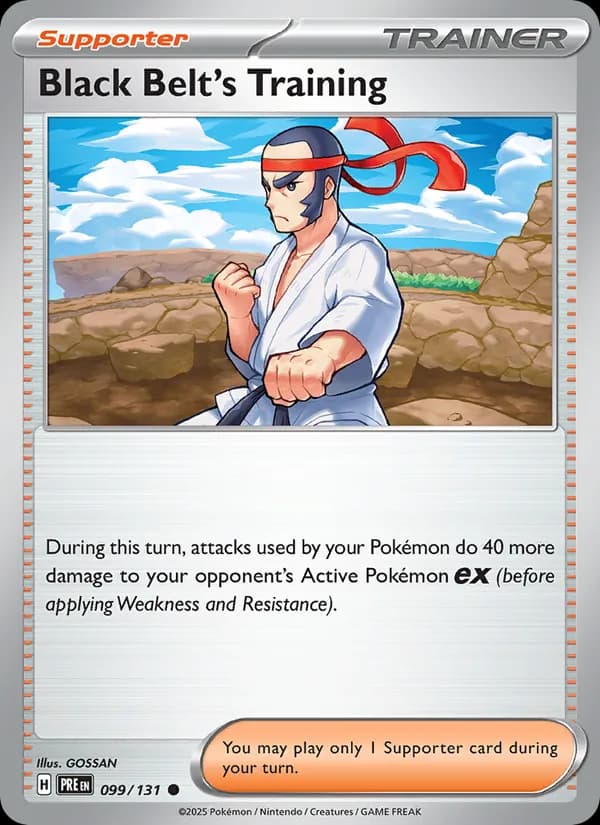 Black Belt's Training card in English