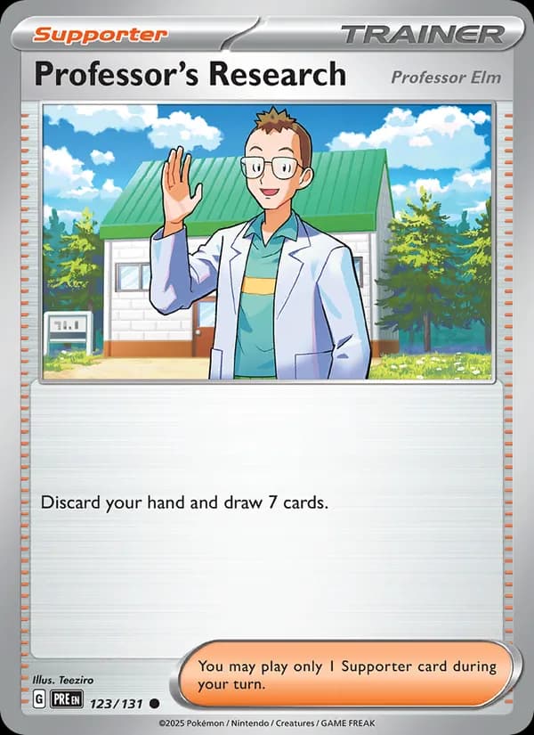 Professor's Research card in English