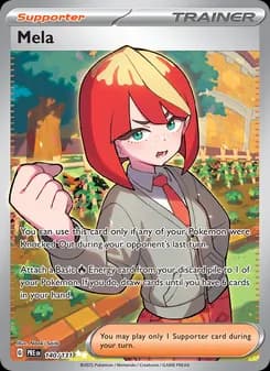 Mela card in English