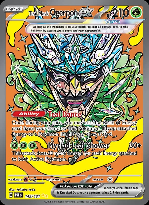 Teal Mask Ogerpon ex card in English