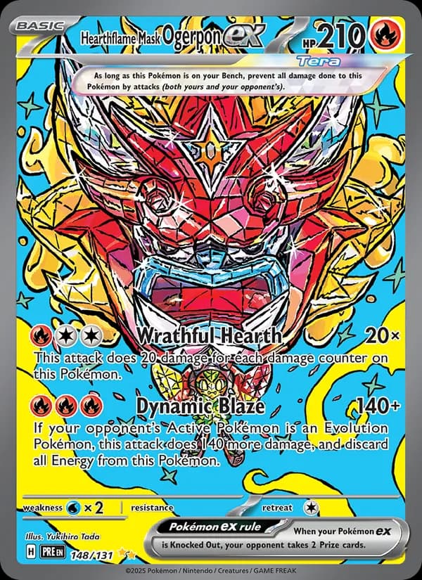 Hearthflame Mask Ogerpon ex card in English