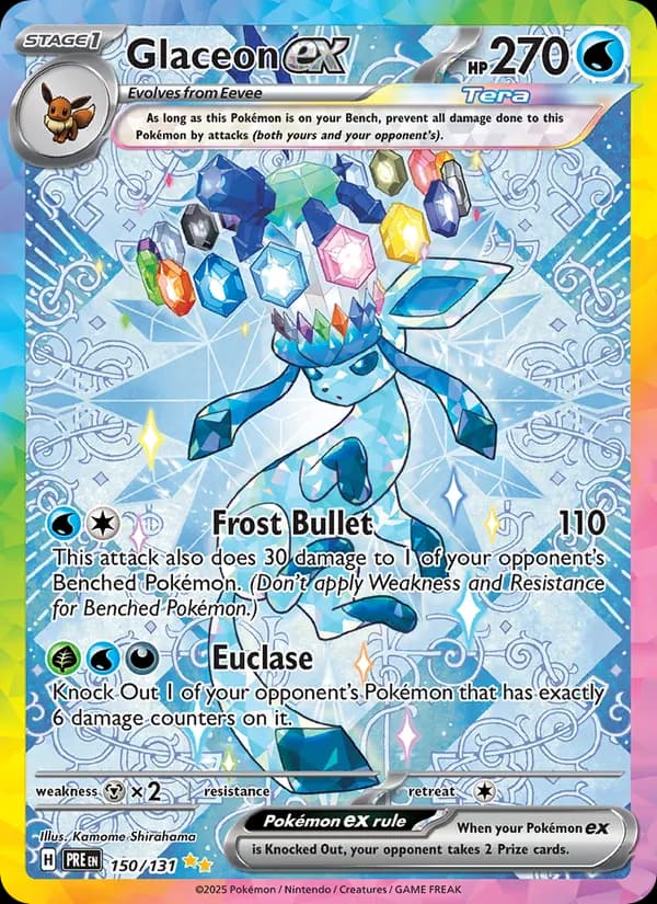 Glaceon ex card in English