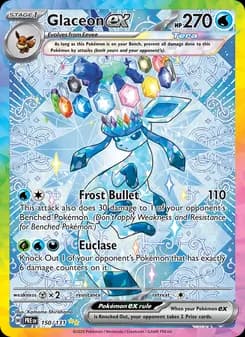 Glaceon ex card in English