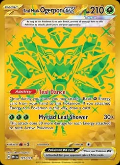 Teal Mask Ogerpon ex card in English
