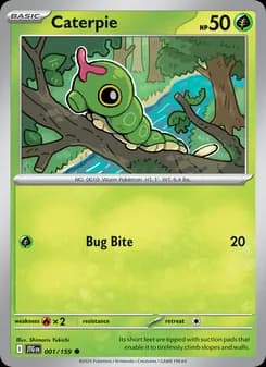 Caterpie card in English