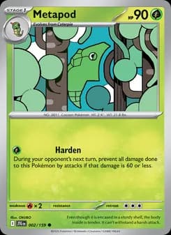 Metapod card in English