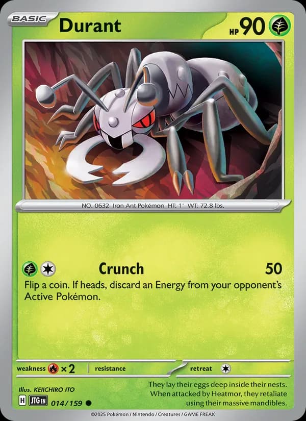 Durant card in English