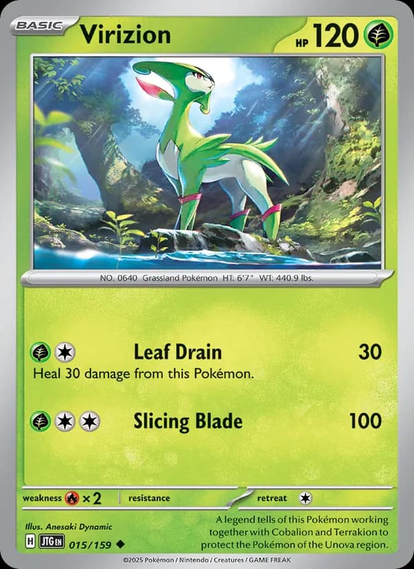 Virizion card in English