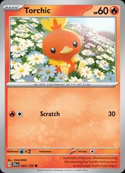 Torchic card in English