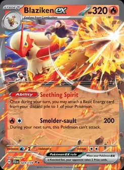 Blaziken ex card in English