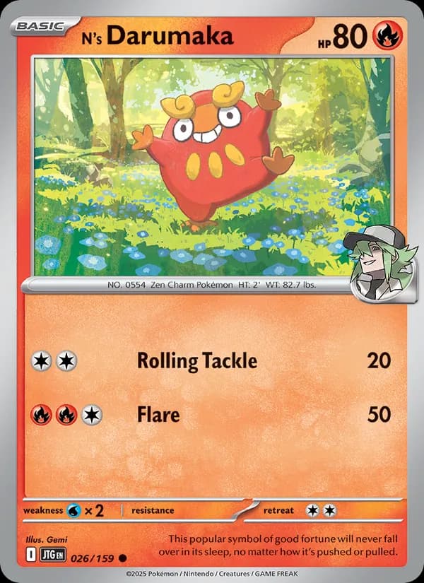 N's Darumaka card in English
