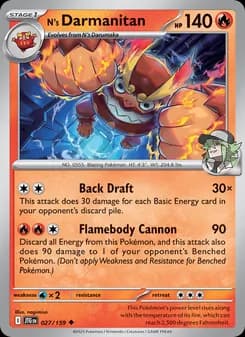 N's Darmanitan card in English