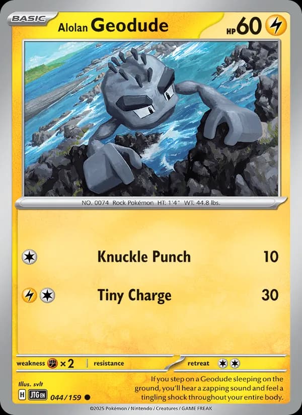 Alolan Geodude card in English