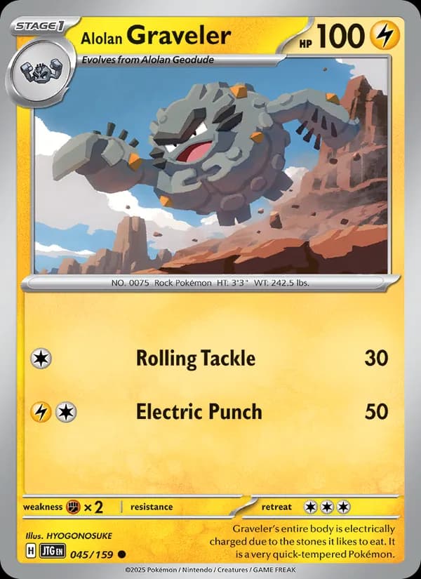 Alolan Graveler card in English