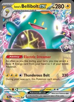 Iono's Bellibolt ex card in English