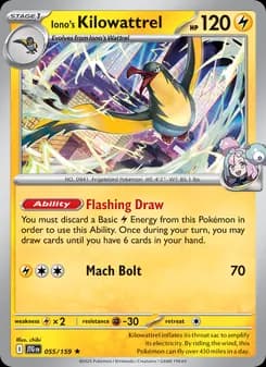 Iono's Kilowattrel card in English