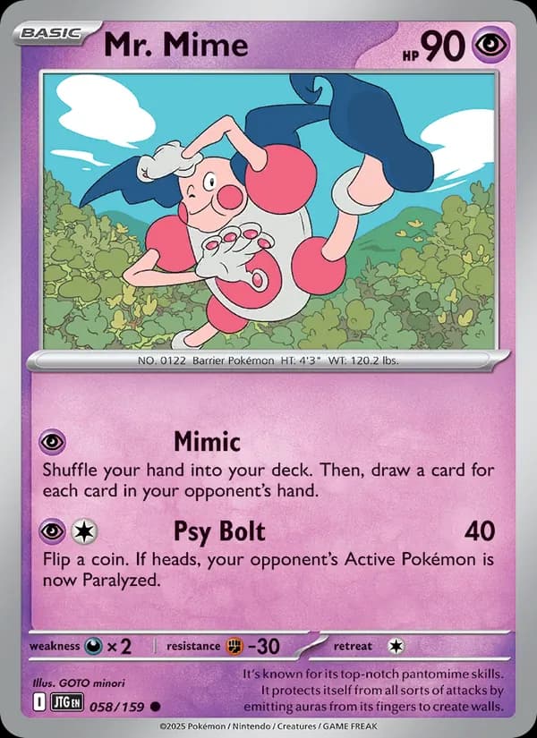 Mr. Mime card in English