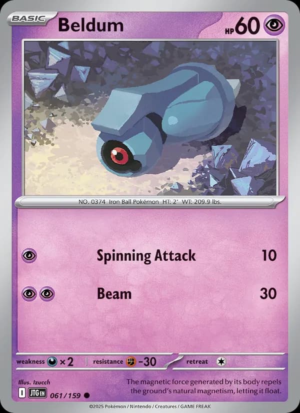 Beldum card in English