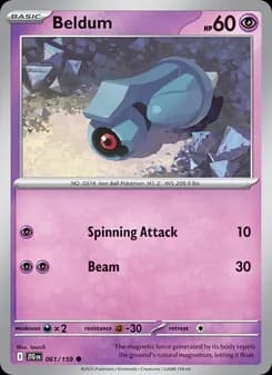 Beldum card in English