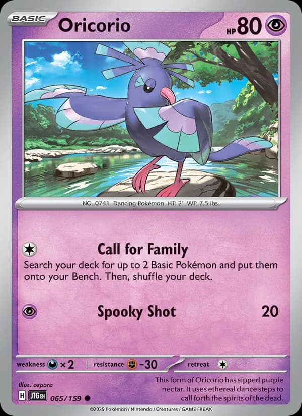 Oricorio card in English