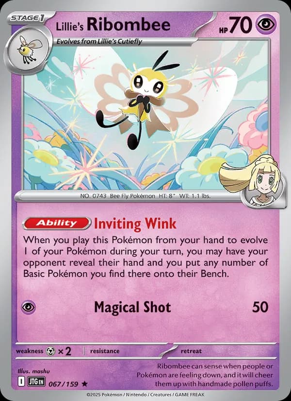 Lillie's Ribombee card in English