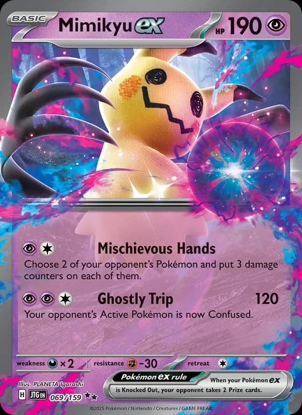 Mimikyu ex card in English
