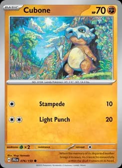 Cubone card in English