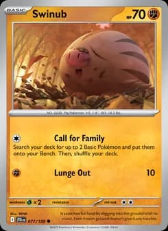 Swinub card in English