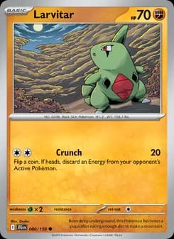 Larvitar card in English