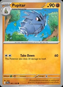 Pupitar card in English