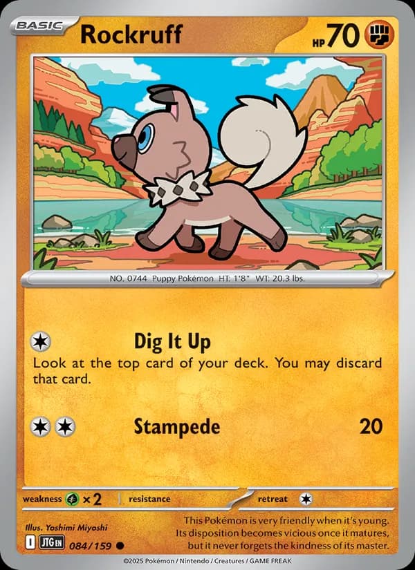 Rockruff card in English