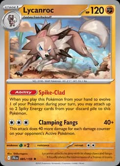 Lycanroc card in English