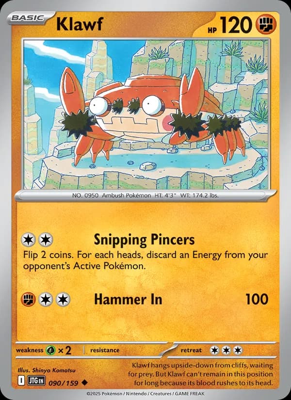 Klawf card in English
