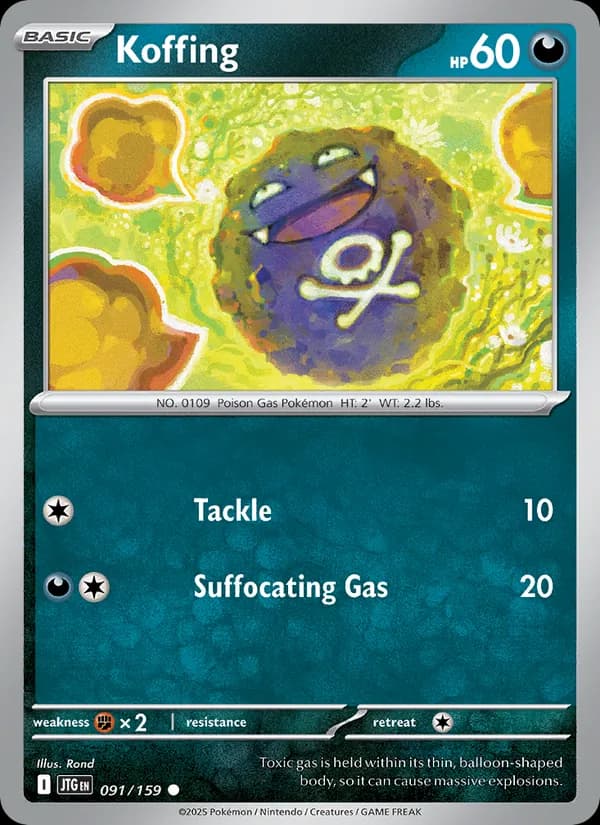 Koffing card in English