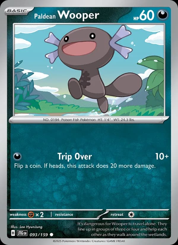 Paldean Wooper card in English