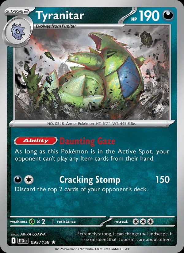 Tyranitar card in English