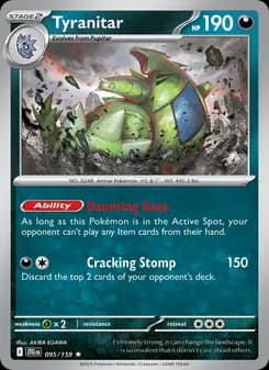 Tyranitar card in English
