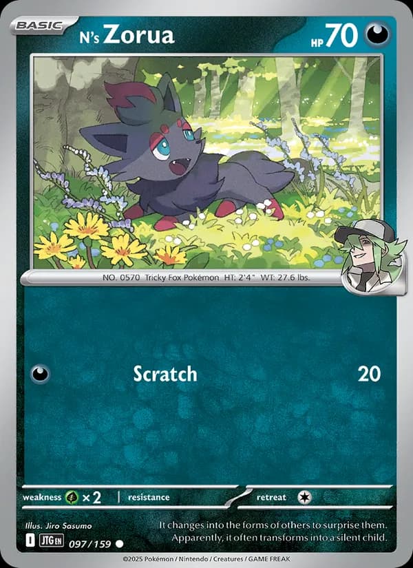 N's Zorua card in English
