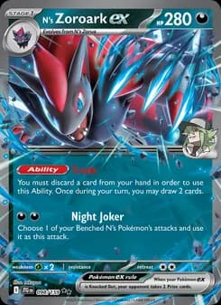 N's Zoroark ex card in English