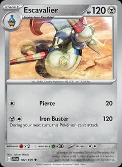 Escavalier card in English