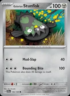 Galarian Stunfisk card in English