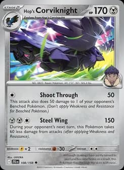 Hop's Corviknight card in English