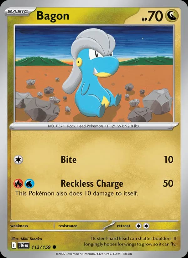 Bagon card in English