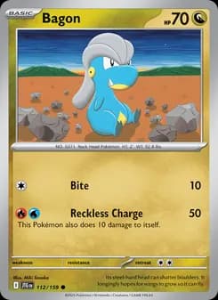 Bagon card in English