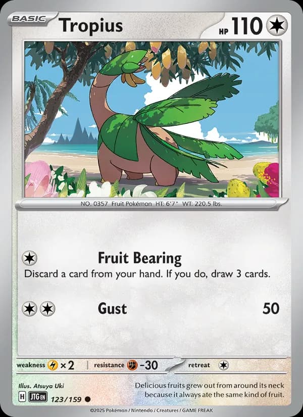 Tropius card in English