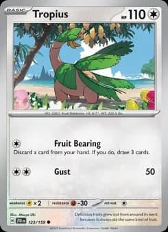 Tropius card in English