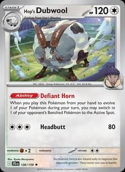 Hop's Dubwool card in English