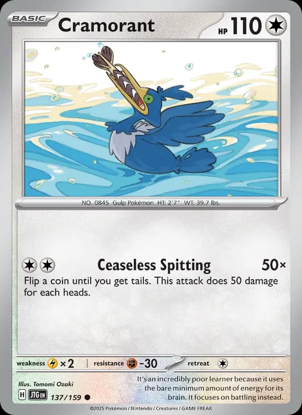 Cramorant card in English